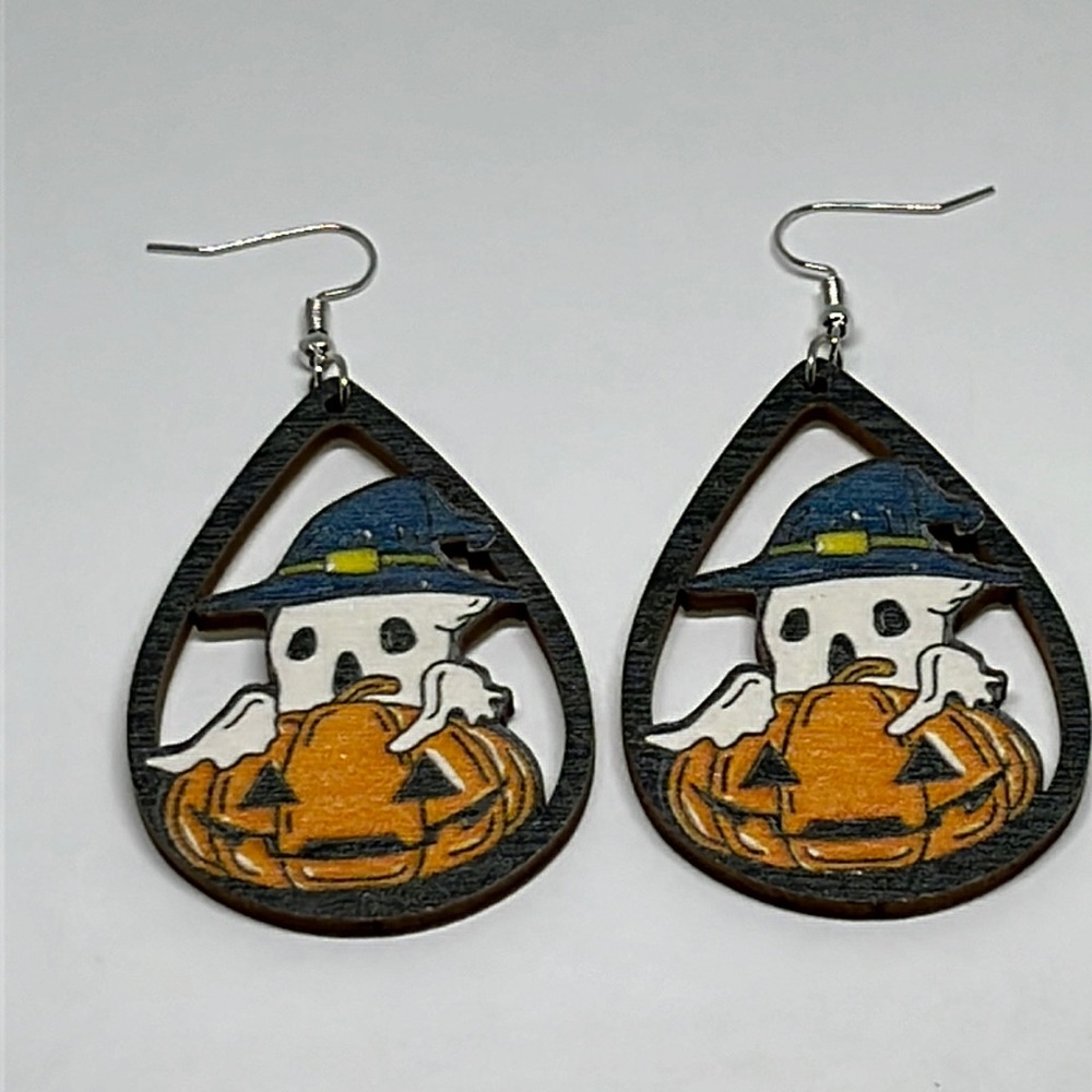 Earrings‎ Halloween Ghost Pumpkin